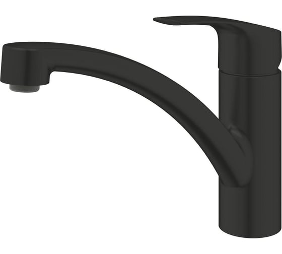 Смеситель для кухонной мойки GROHE Eurosmart с поворотным изливом, матовый черный 332812433