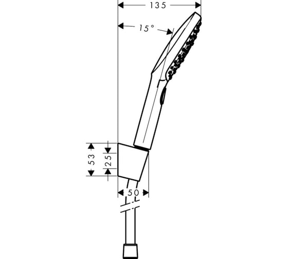 Душевой набор Hansgrohe Raindance Select E 120, 1.60 м 26720400 00039751