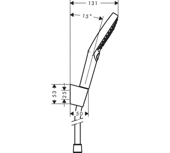 Душевой набор Hansgrohe Raindance Select S 120 3jet с держателем и шлангом 160 см 26721400 00050619