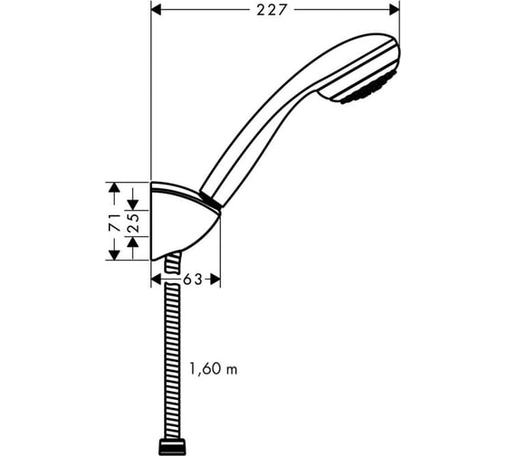 Душевой набор Hansgrohe Crometta 85 1jet 27577000 00033646