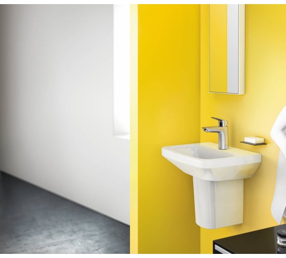 Однорычажный смеситель для раковины Hansgrohe Logis 100 с донным клапаном 71102000 00020242