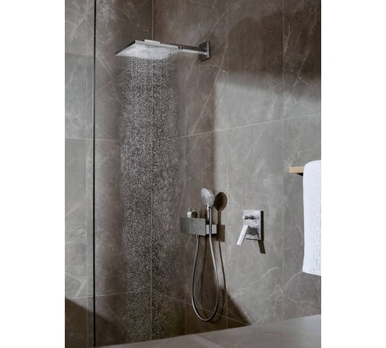 Верхний душ Hansgrohe Raindance E 300 1jet с держателем, матовый черный 26238670 00057223