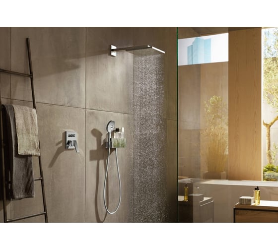 Верхний душ Hansgrohe Raindance E 300 1jet с держателем, матовый черный 26238670 00057223
