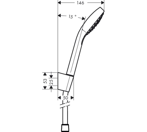 Душевой набор Hansgrohe Croma Select S Vario 1.6 м 26411400 00037439