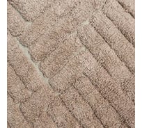 Коврик для ванной Bath Plus Block хлопок, 50х80 см, бежевый 5599-3