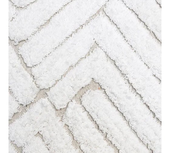 Коврик для ванной Bath Plus Block хлопок, 50х80 см, белый 5599-1