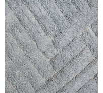 Коврик для ванной Bath Plus Block хлопок, 50х80 см, серый 5599-2