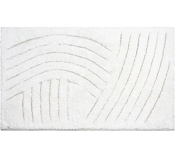 Коврик для ванной Bath Plus Crescent хлопок, 50х80 см, белый 5075-1