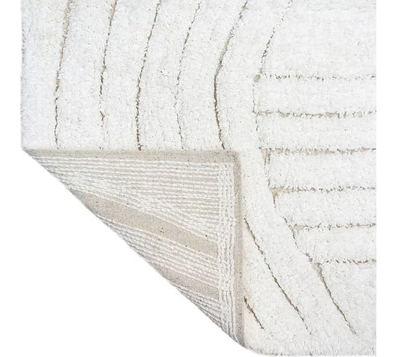 Коврик для ванной Bath Plus Crescent хлопок, 50х80 см, белый 5075-1