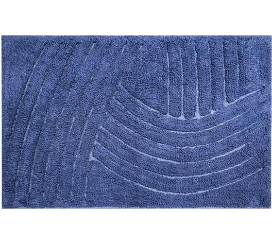 Коврик для ванной Bath Plus Crescent хлопок, 50х80 см, синий 5075-5