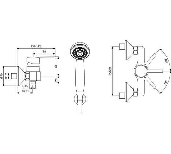 Смеситель для душа Vidima LOGIK BA278AA 00039237