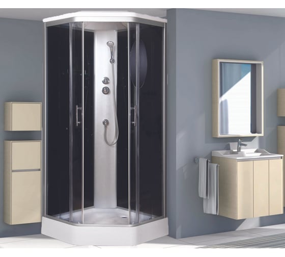 Душевая кабина NIAGARA NG-2506-01 900x900x2200 мм, низкий поддон 16 см, стекло тонированооное 4 места 25060134