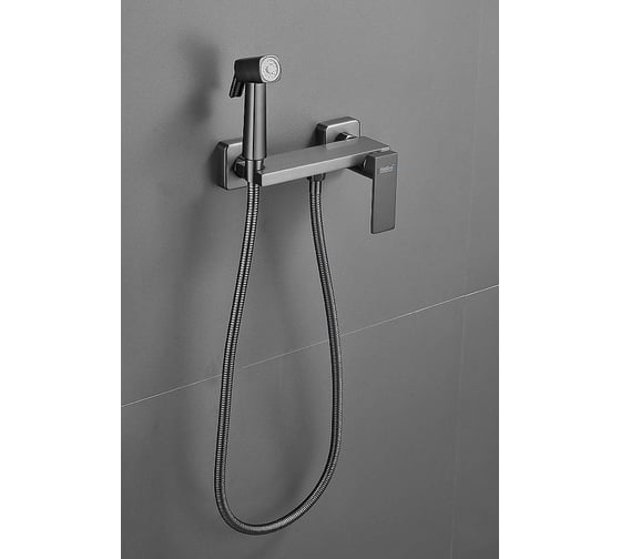 Гигиенический душ со смесителем HAIBA оружейная сталь HB5517-3