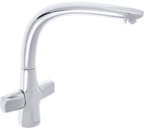 Смеситель для кухни RAIN Фианит высокий, гайка, латунь, кран-буксы 1/2 561-254