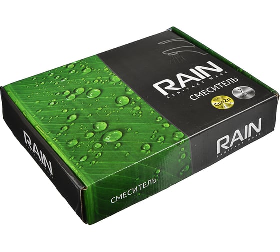 Смеситель для кухни RAIN Малахит однорычажный, высокий, картридж 35 мм., гайка, латунь, хром 561-294