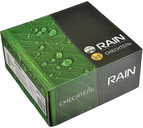 Смеситель для раковины RAIN Янтарь, однорычажный, картридж 40 мм., гайка, латунь, хром 561-302