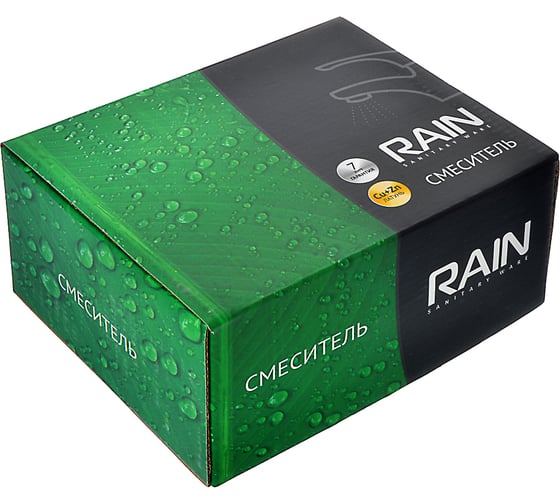 Смеситель для раковины RAIN Опал однорычажный, картридж 35 мм., гайка, латунь 561-296