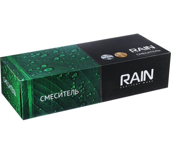 Смеситель для ванны RAIN Кварц длинный излив 40 см., с набором для душа, керамический дивертор, латунь 561-262