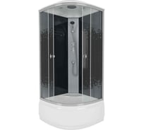 Душевая кабина NIAGARA NG-14BLACK 800x800x2150 мм, высокий поддон 40 см, стекло мозаика 7507