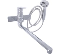 Смеситель для ванны RAIN Лазурит длинный излив 35 см., с душевым набором, картридж 35 мм 561-244