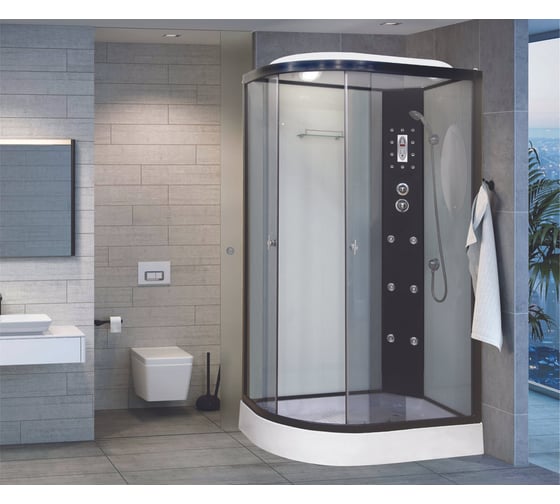 Душевая кабина NIAGARA NG-1903-01R 1200x800x2200 мм, низкий поддон 16 см, стекло тонированное 19030134R