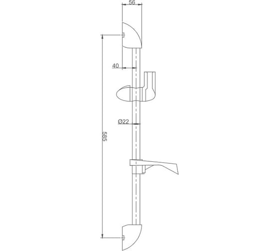 Душевая штанга HAIBA хром HB8001