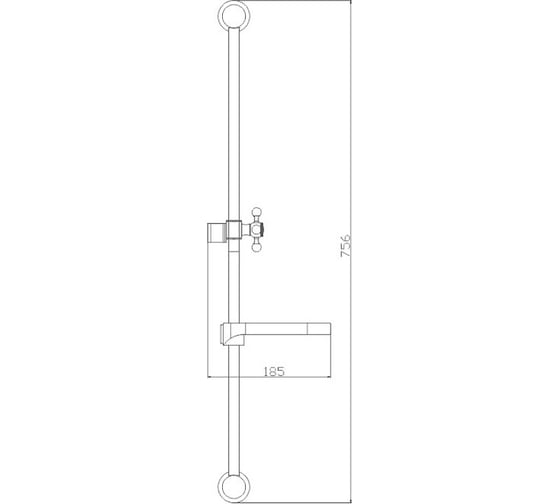 Душевая штанга HAIBA хром HB8010