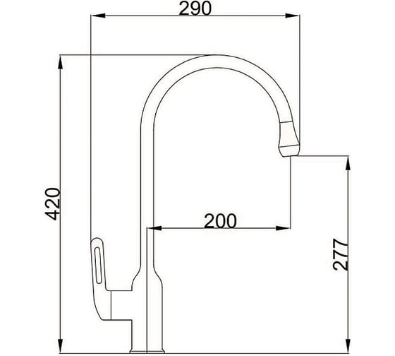 Смеситель для кухни HAIBA оружейная сталь HB71825-3