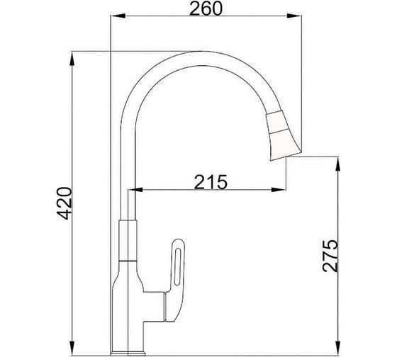 Смеситель для кухни с гибким изливом и режимом душ HAIBA белый HB73825-8