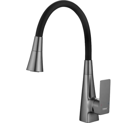 Смеситель для кухни с гибким изливом и режимом душ HAIBA оружейная сталь HB73823-3
