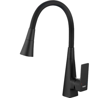 Смеситель для кухни с гибким изливом и режимом душ HAIBA черный HB73823-7