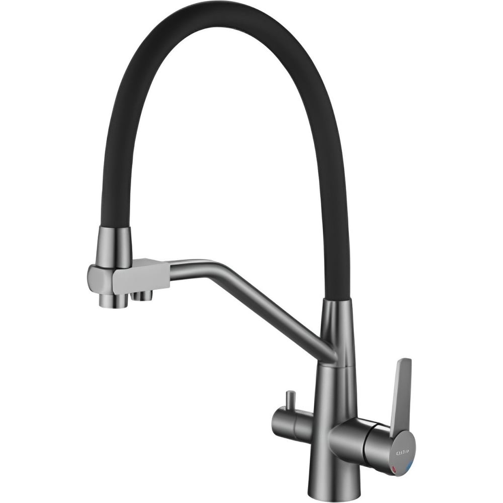 Смеситель для кухни с подключением фильтра воды HAIBA оружейная сталь ...
