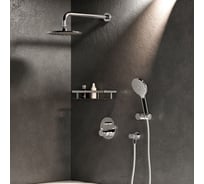 Набор AM.PM X-Joy смеситель на 2 потребителя с термостатом, верхний душ 220 мм, ручной душ, хром FT85A1RH10