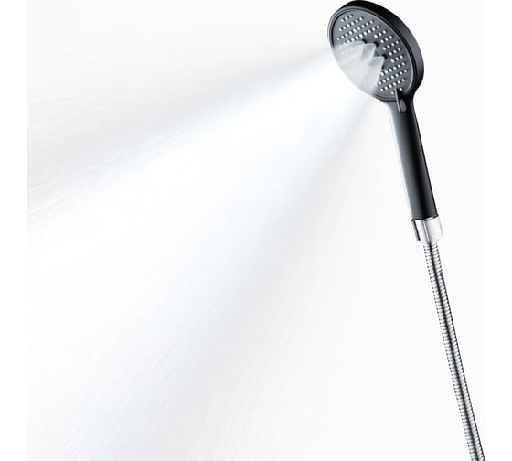 Душевой гарнитур ORANGE O-Shower штанга 700 мм, лейка 3 режима, шланг 1.5 м, черный OS813b