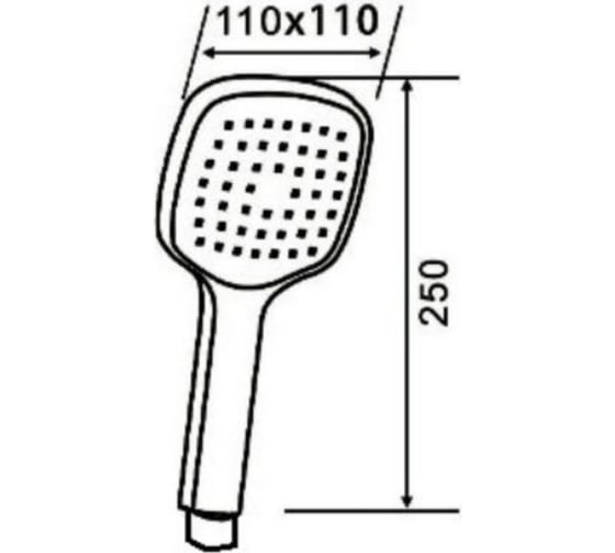 Ручной душ ORANGE O-Shower 1 режим, белый S04HSW