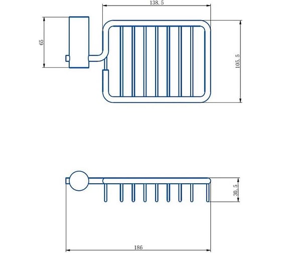 Мыльница HAIBA хром HB8402-1