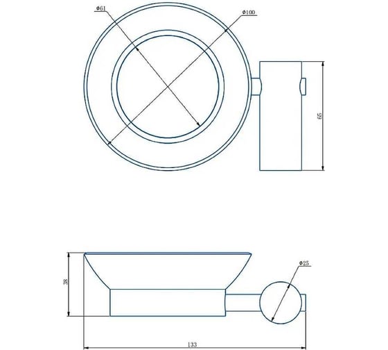 Мыльница HAIBA хром HB8402