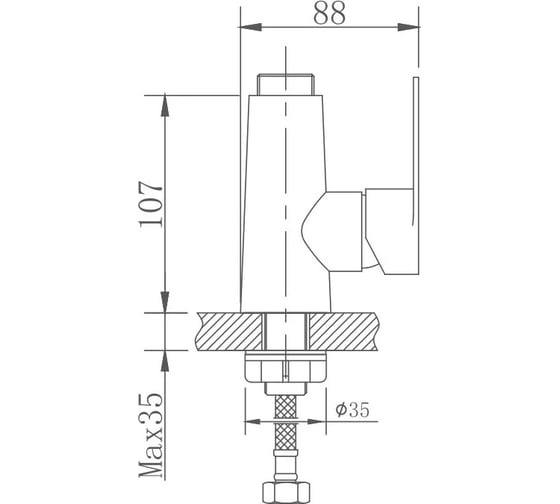 Основание смесителя для кухни HAIBA HB73801-2