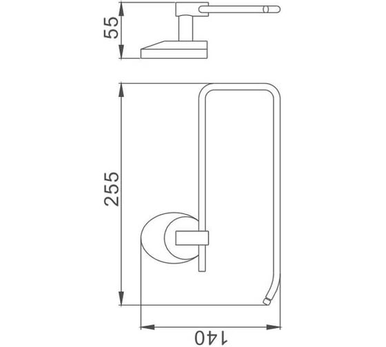 Полотенцедержатель HAIBA хром HB1603-2