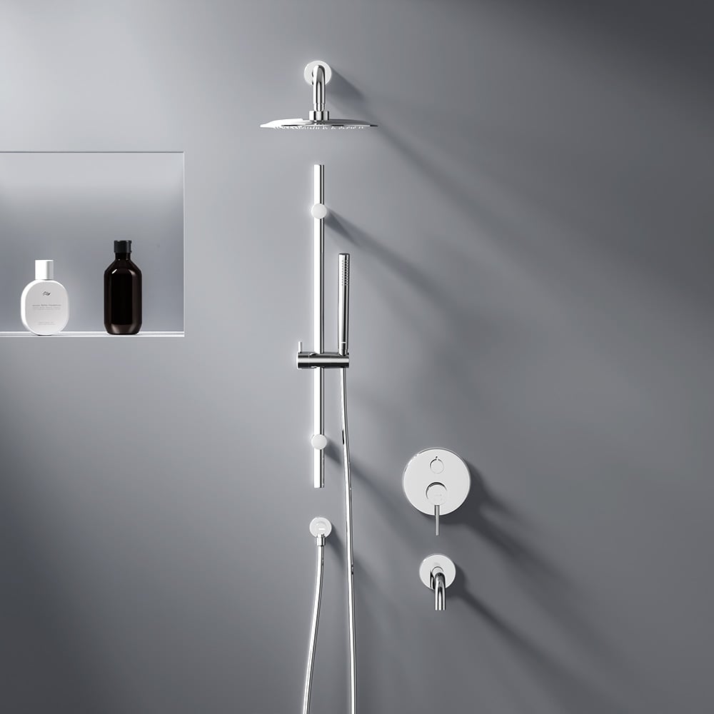 Встраиваемая душевая система Damixa Scandinavian Pure с ванно-душевым ...