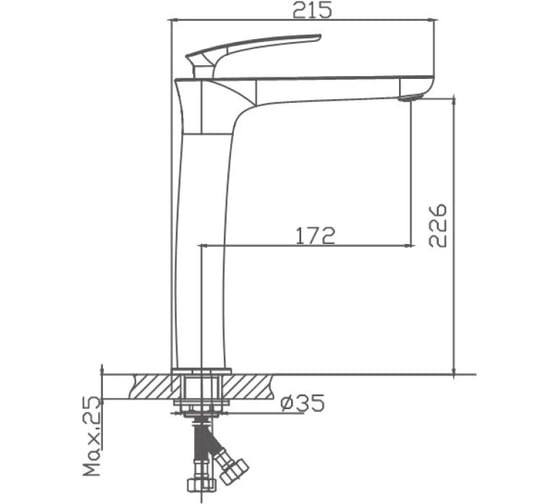 Смеситель для раковины HAIBA HB11616