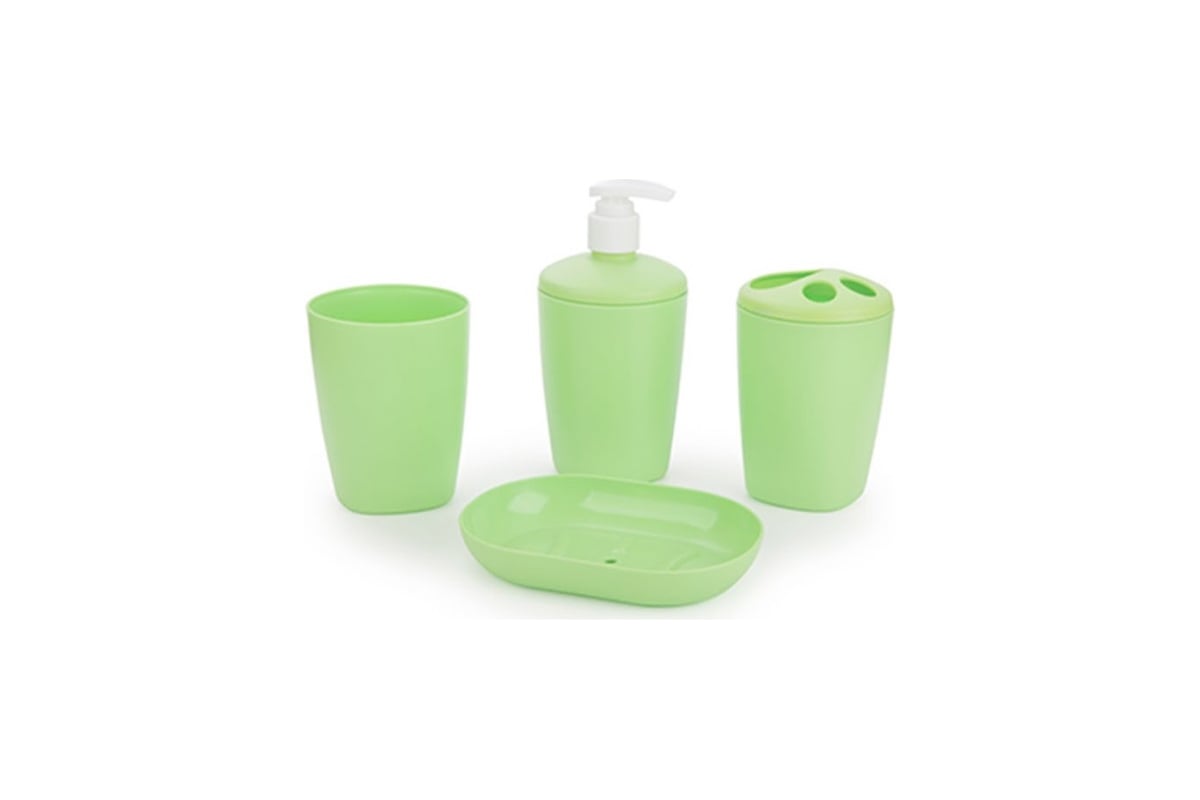 Набор аксессуаров для ванной комнаты Berossi Aqua салатный АС 22138000 ...