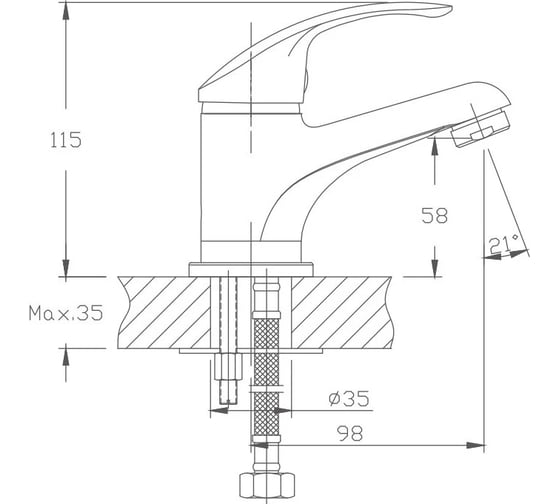 Смеситель для раковины HAIBA HB1036