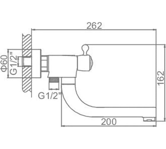 Смеситель для ванны Ledeme L3287