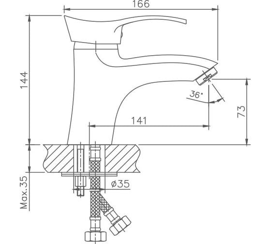 Смеситель для раковины HAIBA HB1001-1
