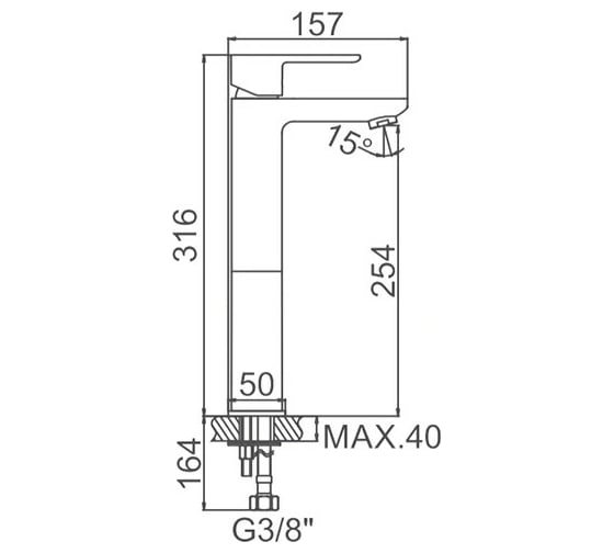 Смеситель для умывальника Ledeme L1055-22