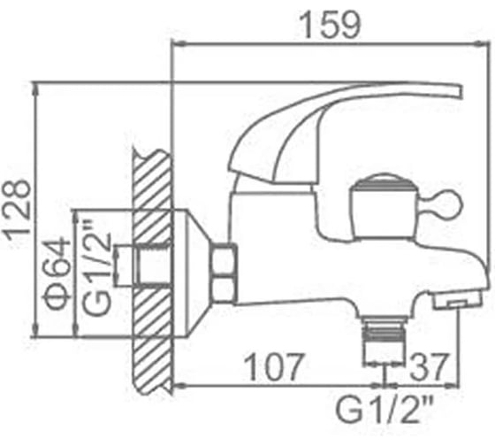 Смеситель для ванны Ledeme L3135