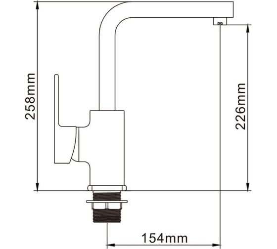 Смеситель для кухни Ledeme L4030-2