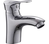 Смеситель для умывальника FASHUN H=133 мм, хром латунь картридж D=35 мм, излив H=64 мм, гибкая подводка: 450 мм в комплекте крепёж: гайка A1028