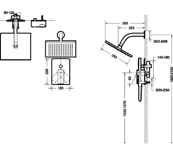 Встраиваемый смеситель Bravat Phillis F856101C-B-ENG 00-00248759